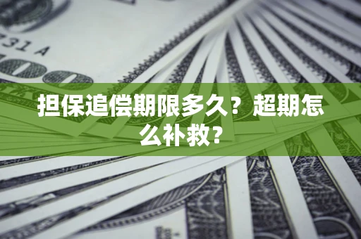 济南担保追偿期限多久？超期怎么补救？